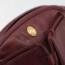 CARTIER Must Line Shoulder Bag Leather Bordeaux Gold Auth 194006-10