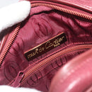 CARTIER Must Line Shoulder Bag Leather Bordeaux Gold Auth 194006-19