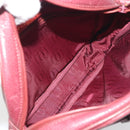 CARTIER Must Line Shoulder Bag Leather Bordeaux Gold Auth 194006-12
