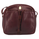 CARTIER Must Line Shoulder Bag Leather Bordeaux Gold Auth 194006-13