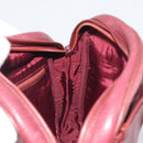 CARTIER Must Line Shoulder Bag Leather Bordeaux Gold Auth 194006-20