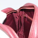 CARTIER Must Line Shoulder Bag Leather Bordeaux Gold Auth 194006-21