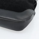 GUCCI Jackie Hand Bag Suede Black Silver 001 3346 Auth 194007-14