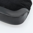 GUCCI Jackie Hand Bag Suede Black Silver 001 3346 Auth 194007-16
