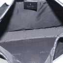GUCCI Jackie Hand Bag Suede Black Silver 001 3346 Auth 194007-11