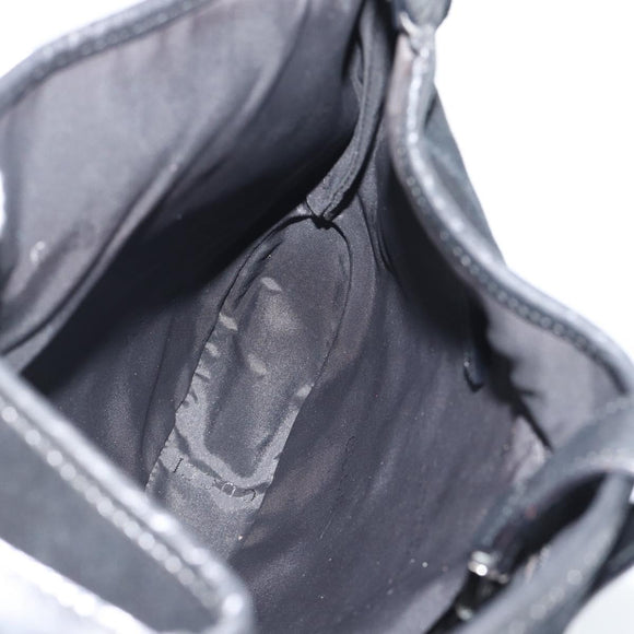 GUCCI Jackie Hand Bag Suede Black Silver 001 3346 Auth 194007