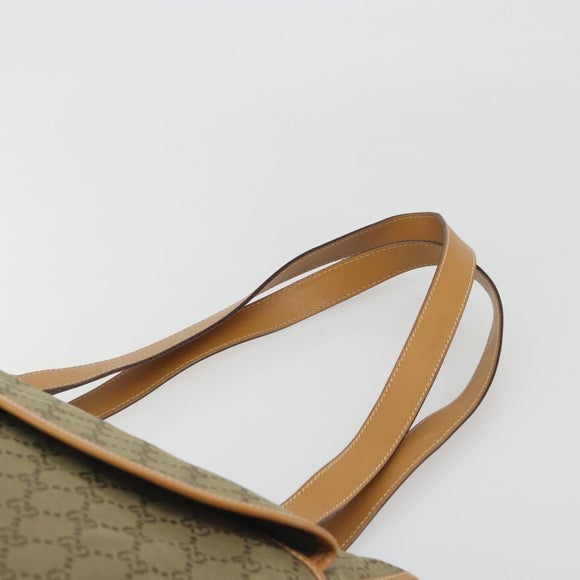 GUCCI GG Canvas Hand Bag Beige Gold 002 2854 0305 Auth 194010