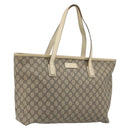GUCCI GG Supreme Tote Bag PVC Beige 211137 Auth 194013-1