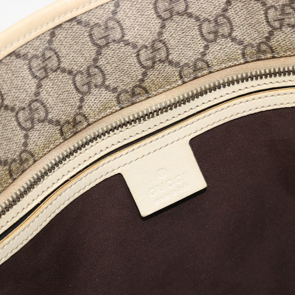 GUCCI GG Supreme Tote Bag PVC Beige 211137 Auth 194013