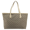 GUCCI GG Supreme Tote Bag PVC Beige 211137 Auth 194013-3