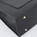 SAINT LAURENT Tote Bag Leather Black Gold Auth 194015-14