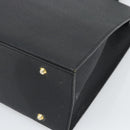 SAINT LAURENT Tote Bag Leather Black Gold Auth 194015-15