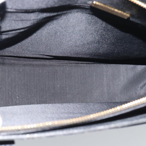 SAINT LAURENT Tote Bag Leather Black Gold Auth 194015