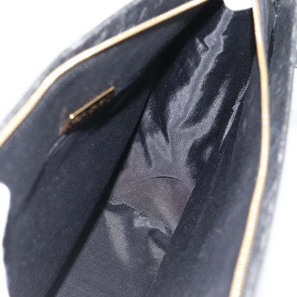 SAINT LAURENT Tote Bag Leather Black Gold Auth 194015