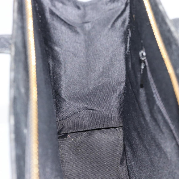SAINT LAURENT Tote Bag Leather Black Gold Auth 194015
