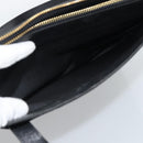 SAINT LAURENT Tote Bag Leather Black Gold Auth 194015-21