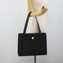 SAINT LAURENT Tote Bag Leather Black Gold Auth 194015-24