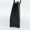SAINT LAURENT Tote Bag Leather Black Gold Auth 194015-3