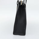 SAINT LAURENT Tote Bag Leather Black Gold Auth 194015-4