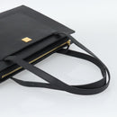 SAINT LAURENT Tote Bag Leather Black Gold Auth 194015-7