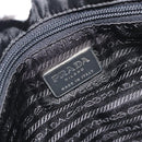 PRADA Hand Bag Nylon Black Silver Auth 194017-15