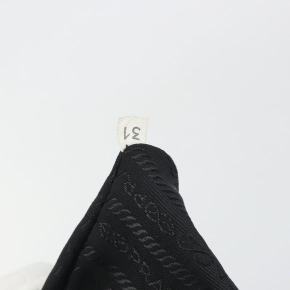 PRADA Hand Bag Nylon Black Silver Auth 194017