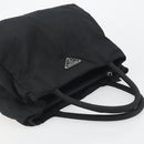 PRADA Hand Bag Nylon Black Silver Auth 194017-6