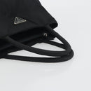 PRADA Hand Bag Nylon Black Silver Auth 194017-7