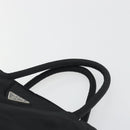 PRADA Hand Bag Nylon Black Silver Auth 194017-8