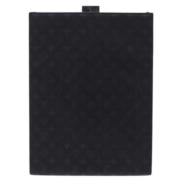 LOUIS VUITTON Monogram Satin Ange GM Hand Bag Black M92100 LV Auth 194018