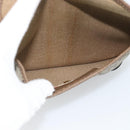 GUCCI GG Supreme Web Sherry Line Pouch PVC Beige Gold 89 01 021 Auth 194021A-8