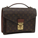 LOUIS VUITTON Monogram Monceau 28 Hand Bag M51185 LV Auth 194022-1