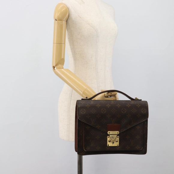 LOUIS VUITTON Monogram Monceau 28 Hand Bag M51185 LV Auth 194022