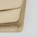 GUCCI Hand Bag Leather Beige Silver 007 406 0265 Auth 194023-11