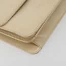 GUCCI Hand Bag Leather Beige Silver 007 406 0265 Auth 194023-15