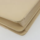 GUCCI Hand Bag Leather Beige Silver 007 406 0265 Auth 194023-10