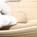 GUCCI Hand Bag Leather Beige Silver 007 406 0265 Auth 194023-23