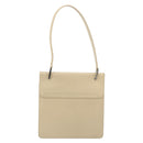 GUCCI Hand Bag Leather Beige Silver 007 406 0265 Auth 194023-3