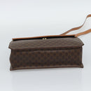 CELINE Macadam Canvas Hand Bag PVC Leather 2way Brown Gold Auth 194025V-11