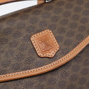 CELINE Macadam Canvas Hand Bag PVC Leather 2way Brown Gold Auth 194025V-16