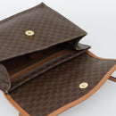 CELINE Macadam Canvas Hand Bag PVC Leather 2way Brown Gold Auth 194025V-17