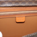 CELINE Macadam Canvas Hand Bag PVC Leather 2way Brown Gold Auth 194025V-18