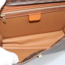 CELINE Macadam Canvas Hand Bag PVC Leather 2way Brown Gold Auth 194025V-19