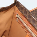 CELINE Macadam Canvas Hand Bag PVC Leather 2way Brown Gold Auth 194025V-22