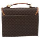 CELINE Macadam Canvas Hand Bag PVC Leather 2way Brown Gold Auth 194025V-3