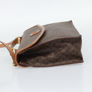 CELINE Macadam Canvas Hand Bag PVC Leather 2way Brown Gold Auth 194025V-4