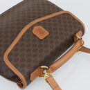 CELINE Macadam Canvas Hand Bag PVC Leather 2way Brown Gold Auth 194025V-6