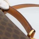 CELINE Macadam Canvas Hand Bag PVC Leather 2way Brown Gold Auth 194025V-8