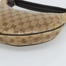 GUCCI GG Crystal Shoulder Bag Coated Canvas Beige Gold 181493 Auth 194027-9