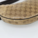 GUCCI GG Crystal Shoulder Bag Coated Canvas Beige Gold 181493 Auth 194027-14